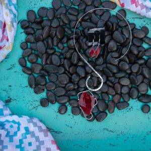 Red Jasper Diamond Shaped Set